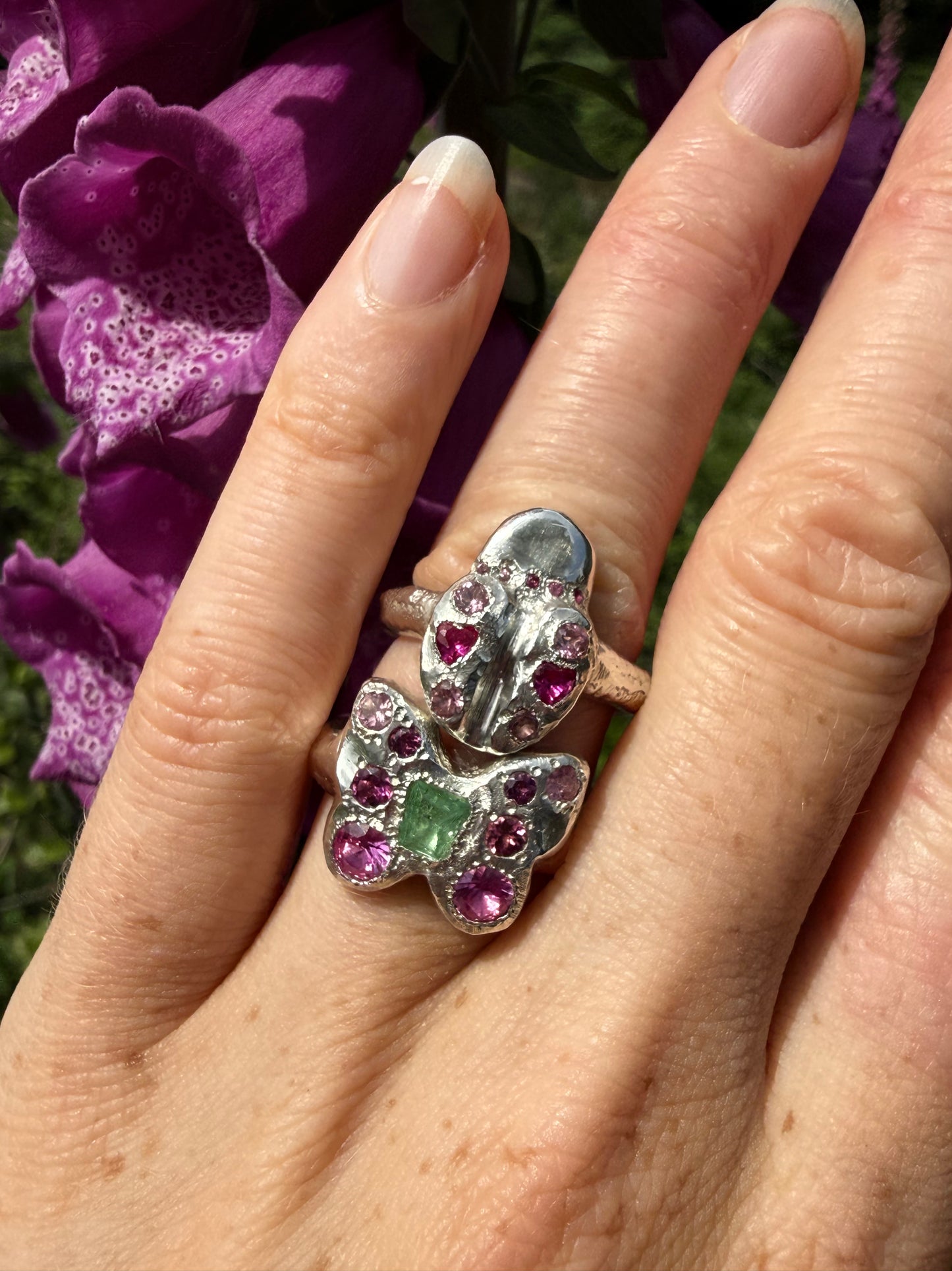 Seafoam the Butterfly Ring - One of a Kind - Size UK N / N 1/2 / O / O 1/2