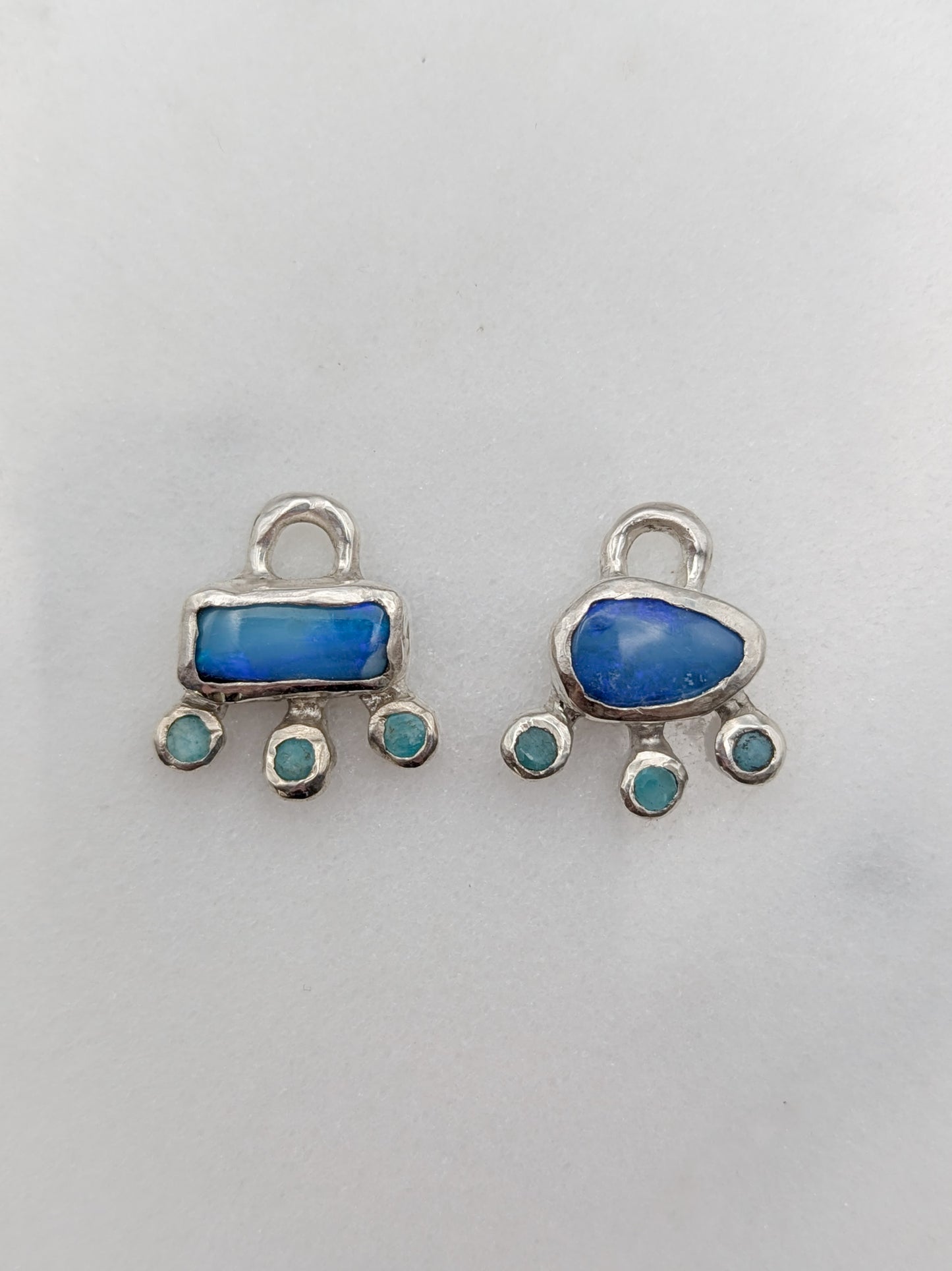 Arctic Ocean Charm Hoop Earrings