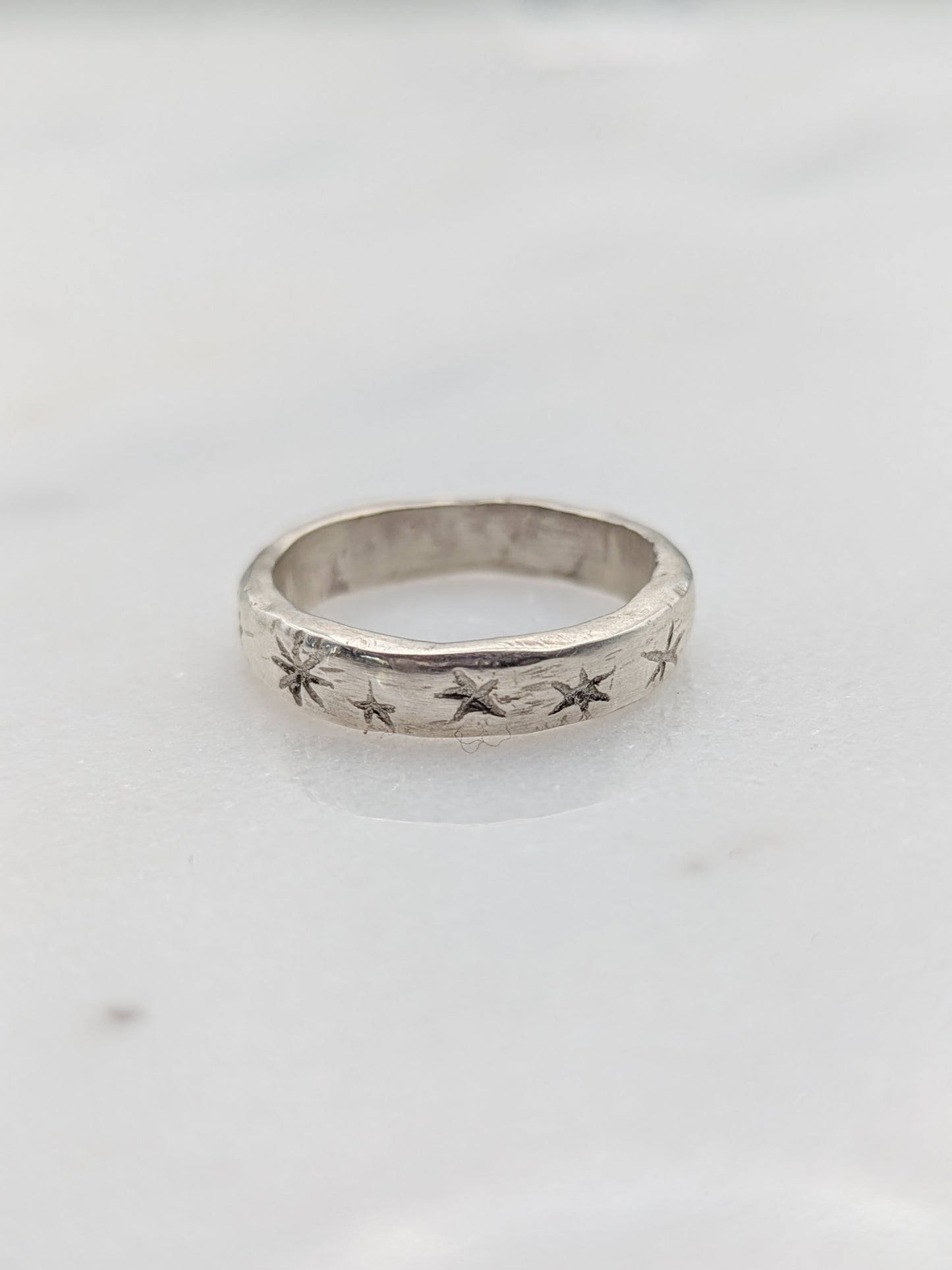 Stargazer Silver Stacking Ring