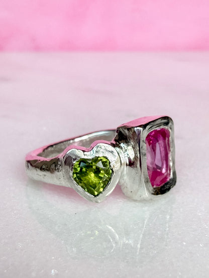 Orchid and Clover Ring