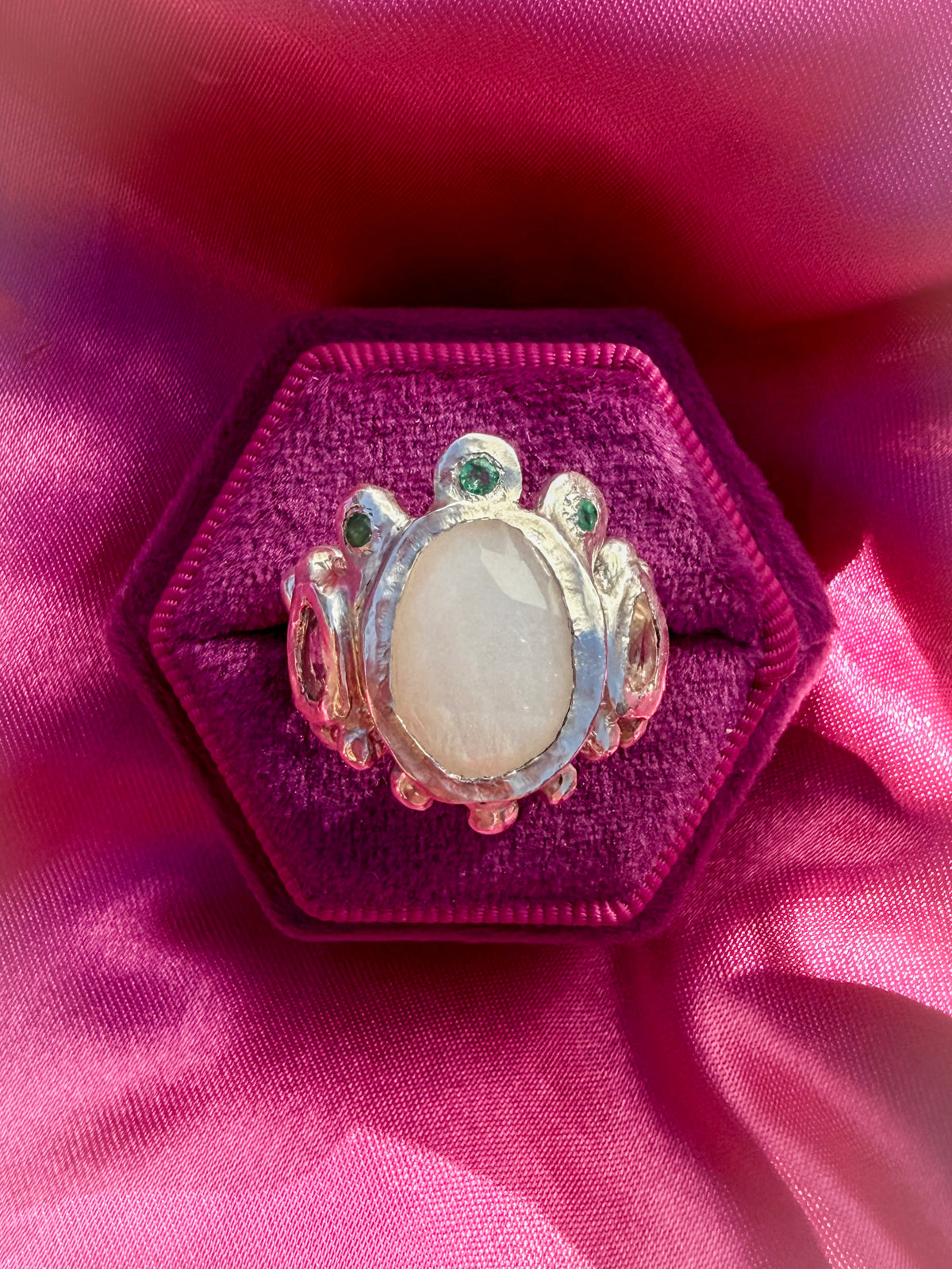 Frosty Moon Ring - One of a Kind - Size UK P, P 1/2 or Q