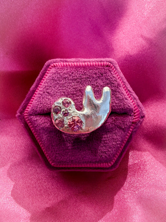 Serenity the Snail Ring - One of a Kind - Size UK M / M 1/2 / N / N 1/2 / O