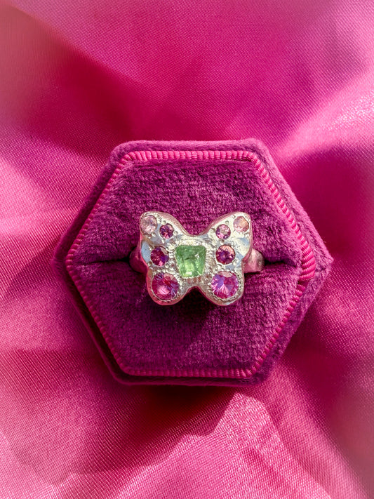 Seafoam the Butterfly Ring - One of a Kind - Size UK N / N 1/2 / O / O 1/2