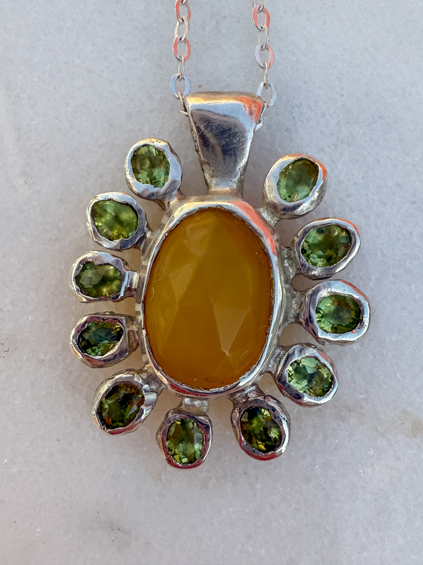 Sunflower One of a Kind Pendant