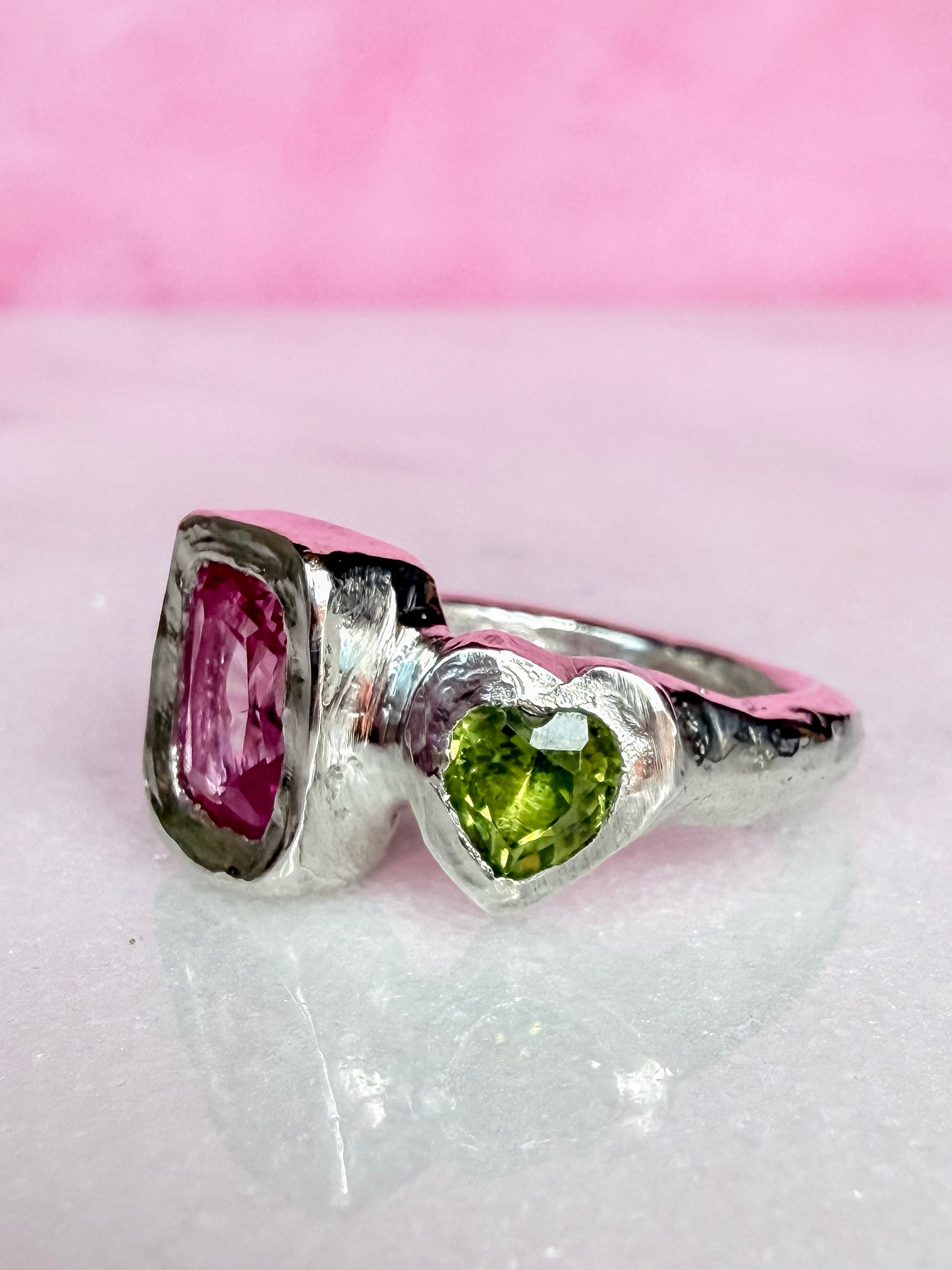 Orchid and Clover Ring