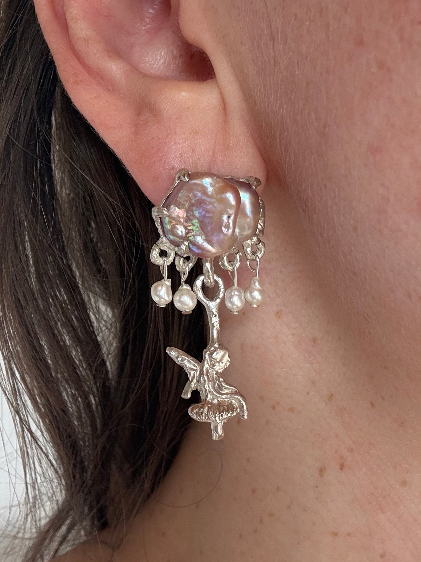 Fairy Raincloud Earrings - One of a Kind