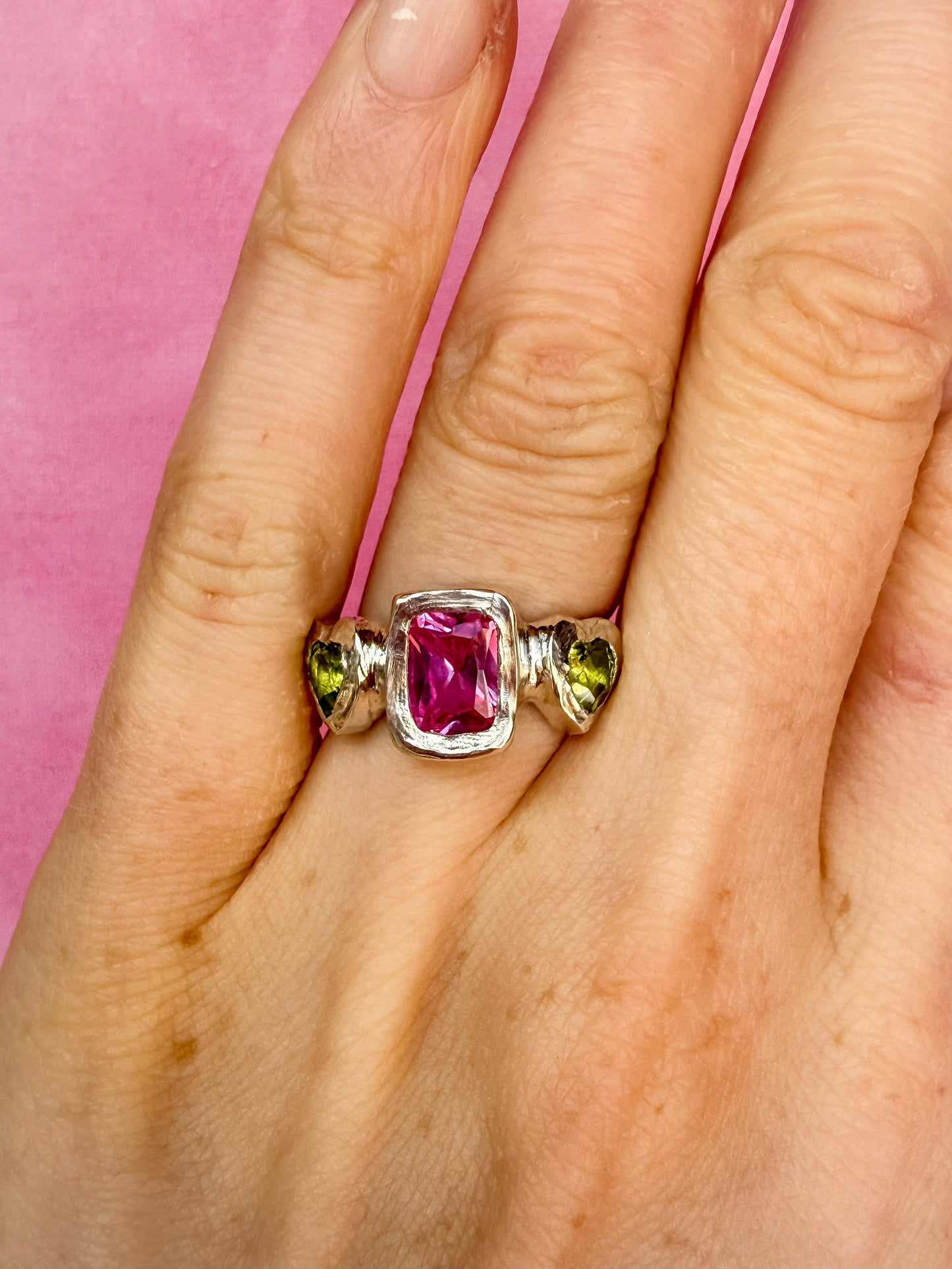 Orchid and Clover Ring