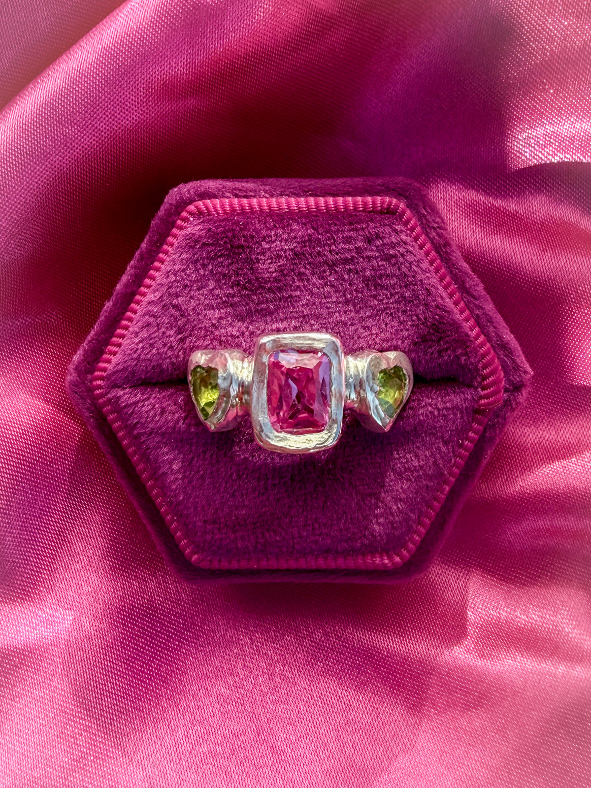 Orchid and Clover Ring
