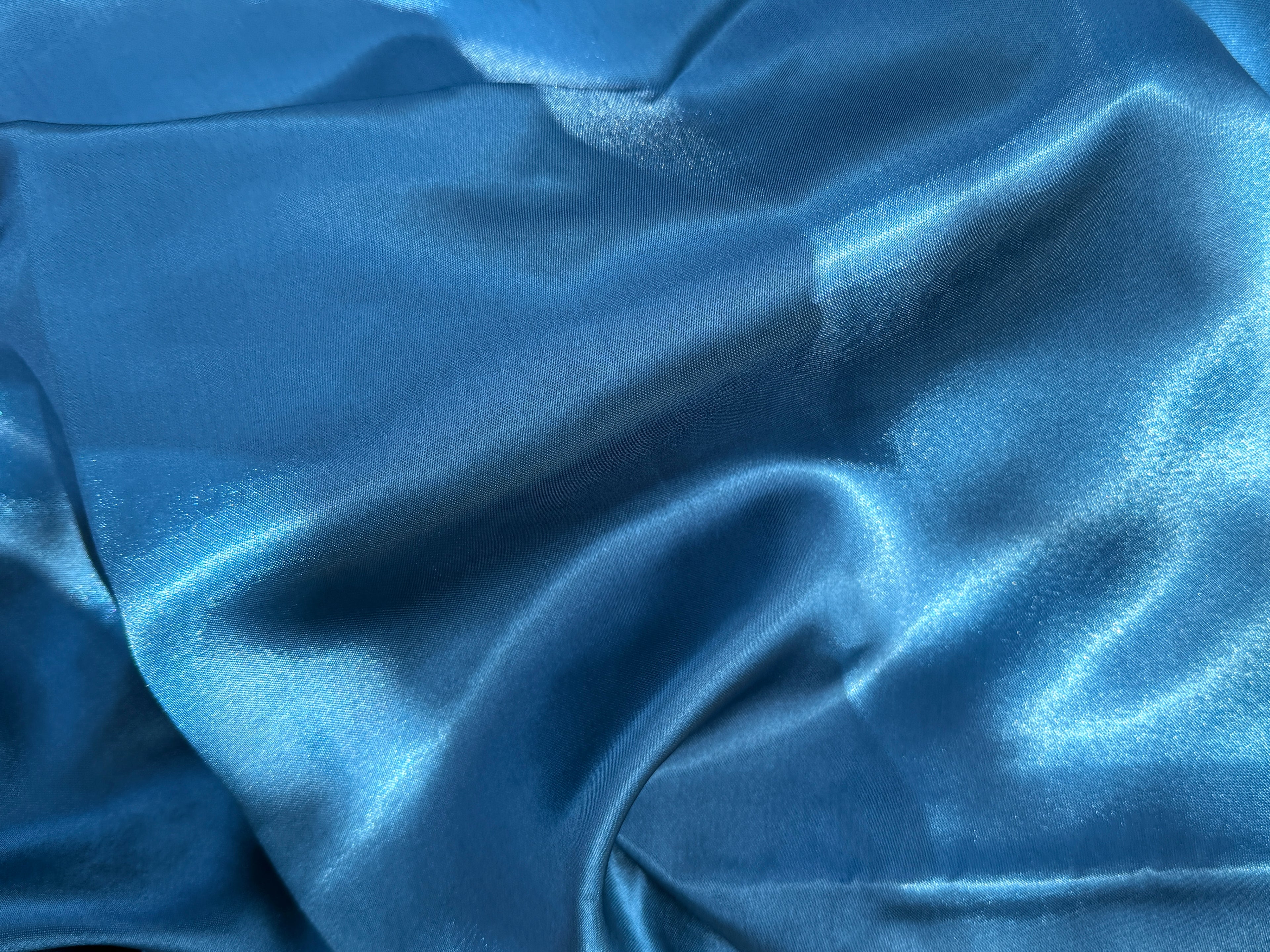 Blue silk fabric