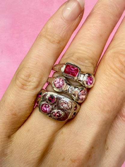 Strawberry Delight Ring - One Of A Kind - Size UK M, M 1/2 or N