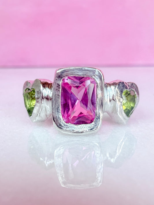 Orchid and Clover Ring