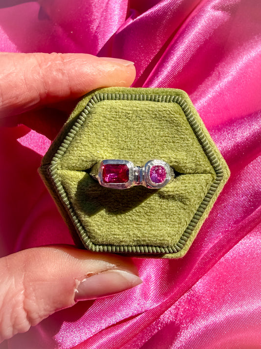 Strawberry Delight Ring - One Of A Kind - Size UK M, M 1/2 or N