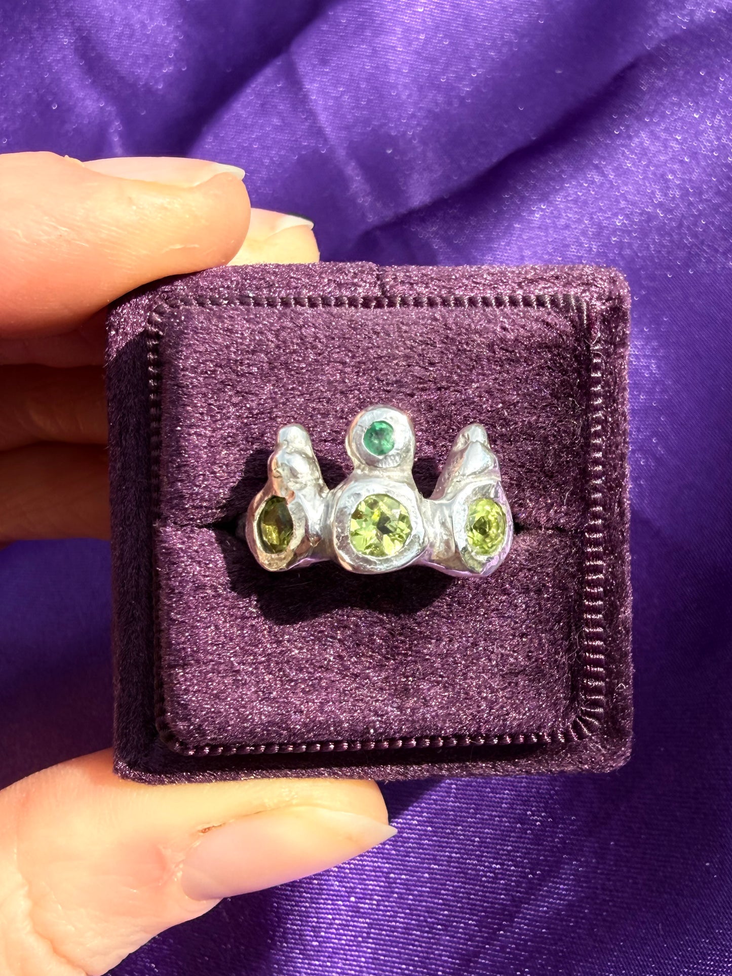 Lime Tiara Ring