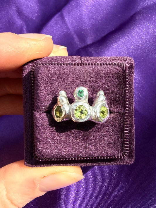 Lime Tiara Ring