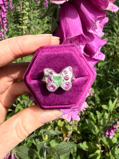 Seafoam the Butterfly Ring - One of a Kind - Size UK N / N 1/2 / O / O 1/2