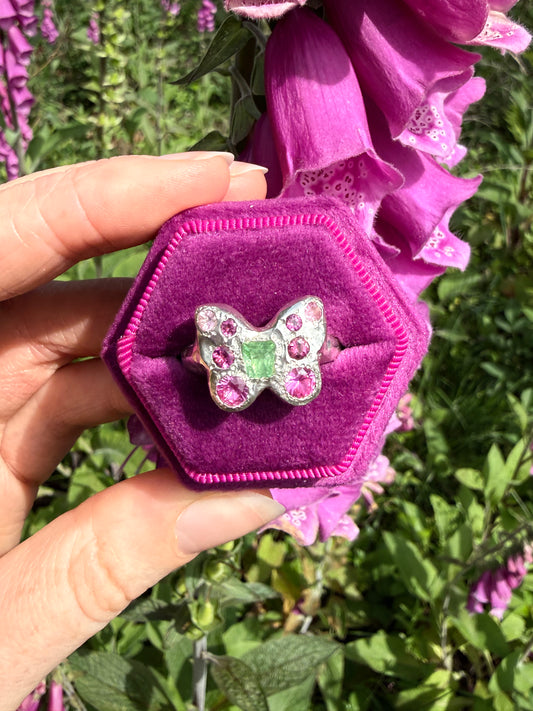 Seafoam the Butterfly Ring - One of a Kind - Size UK N / N 1/2 / O / O 1/2