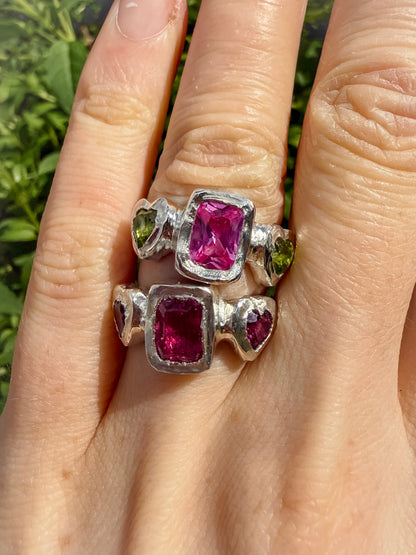 Amaranth Heart Ring - One Of A Kind - Size UK M, M 1/2, or N