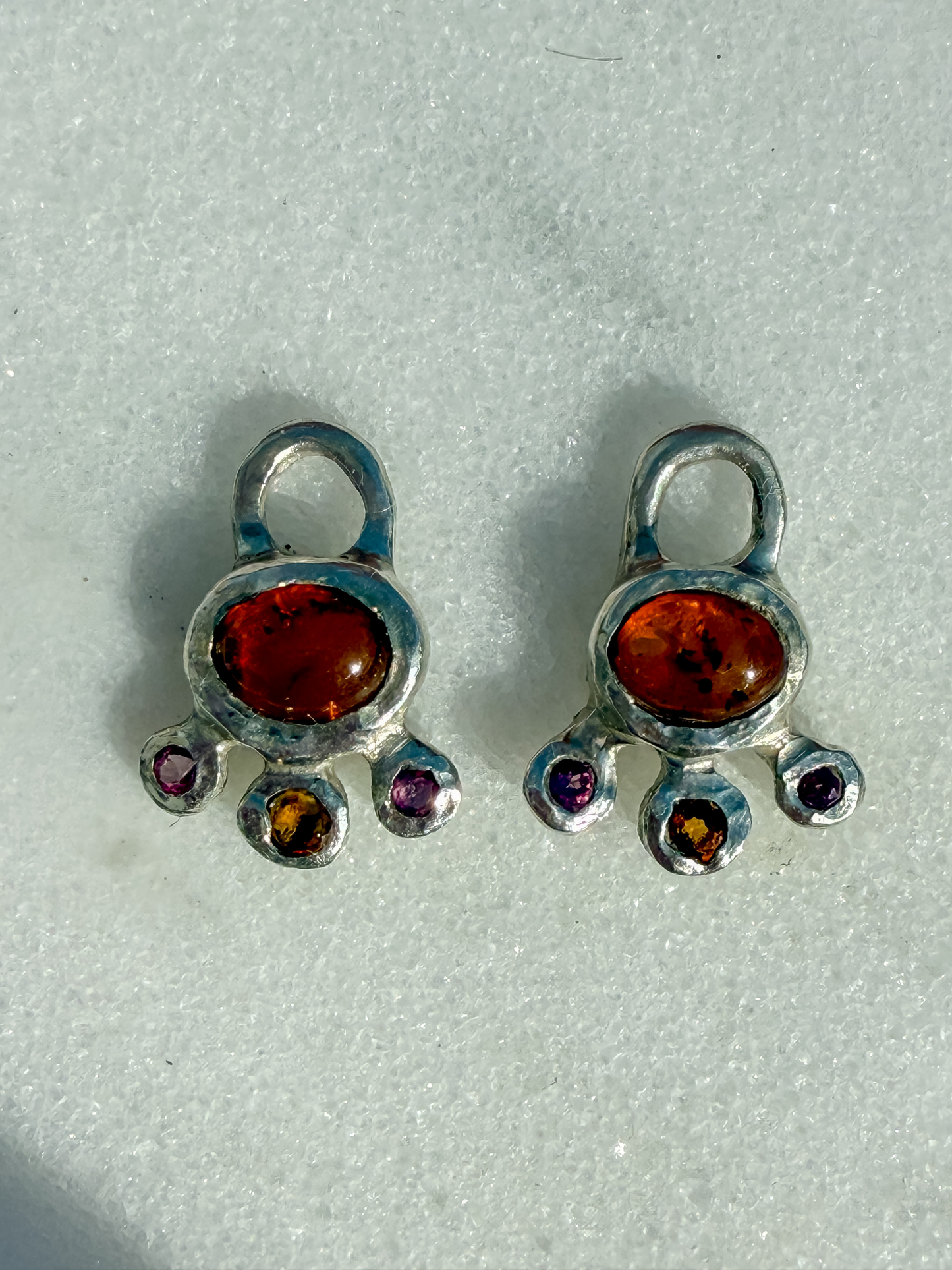 Pink Lava Charm Hoop Earrings