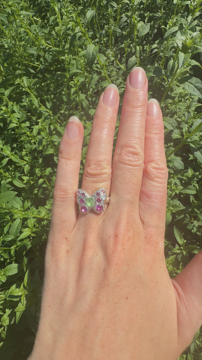 Seafoam the Butterfly Ring - One of a Kind - Size UK N / N 1/2 / O / O 1/2